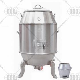 Lò quay vịt inox bằng than 90 ( chân cong)