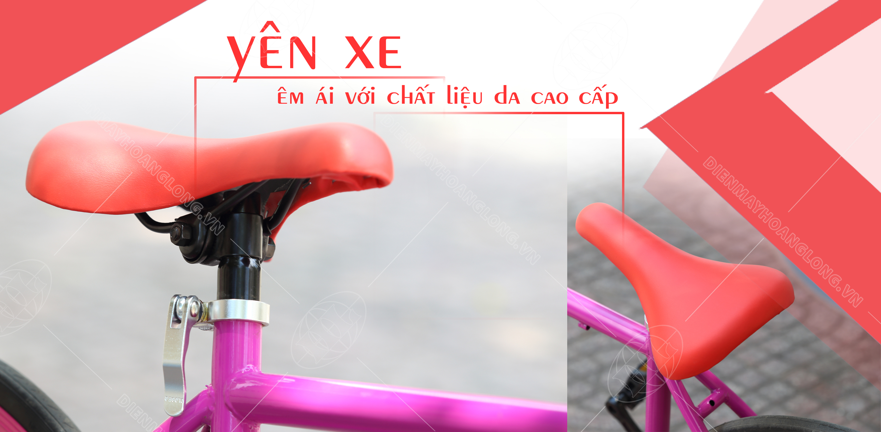 Xe đạp thời trang Ben Xanh ( Đỏ) - yên xe êm ái